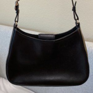 Coach Black Smooth Leather Shoulder Bag